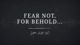 Fear Not, for Behold...